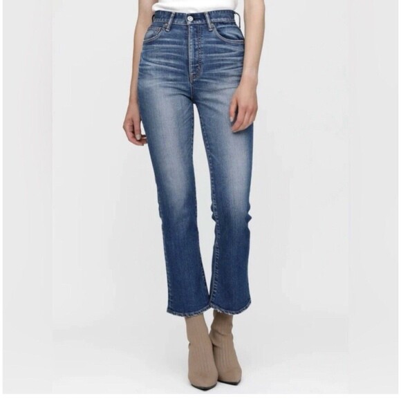 MOUSSY High Waisted Flare Jeans VINTAGE 28 (26” Waist) Otis Flare $350 - Picture 1 of 11